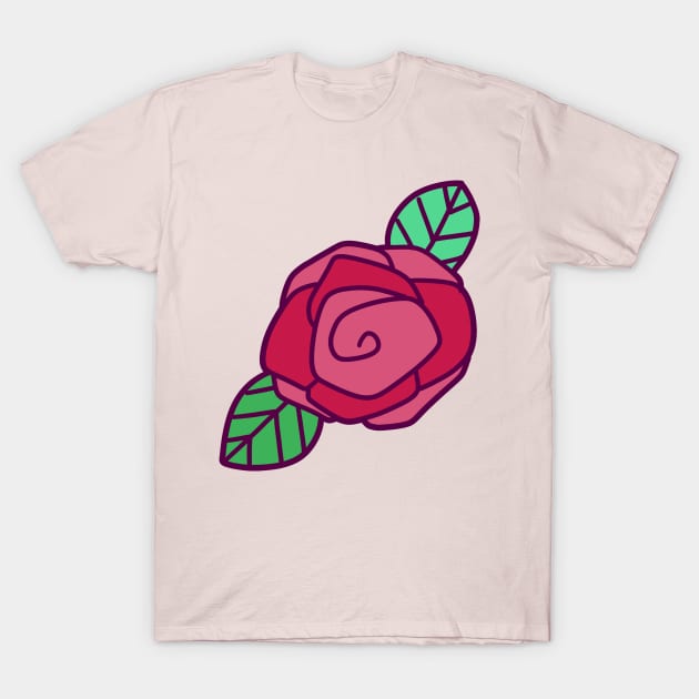 Cute Pink Rose T-Shirt by saradaboru